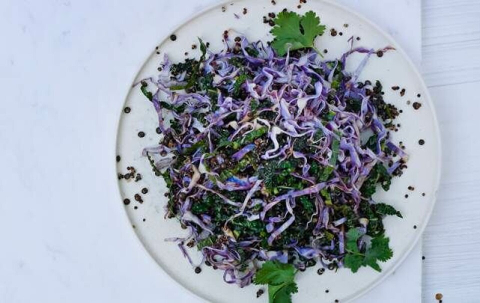 kålsalat med linser