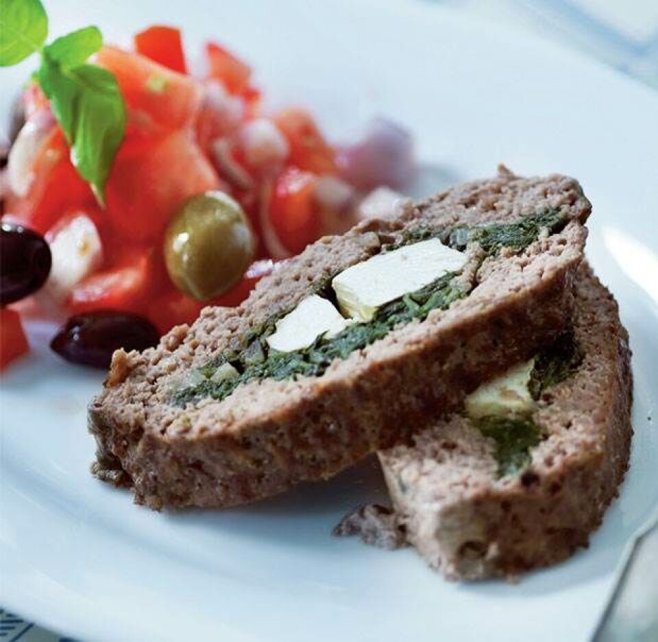 Farsbrød med spinat og feta