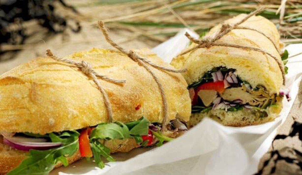 Opskrift på baguette med tun og grillet peberfrugt