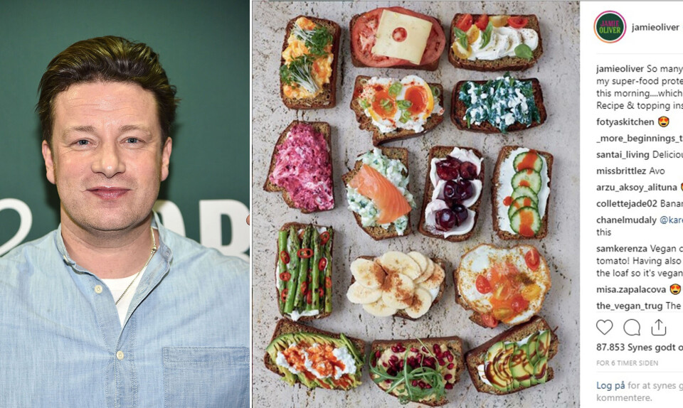 Jamie Oliver smørrebrød på instagram