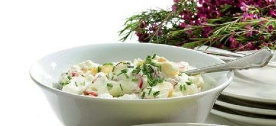 Kartoffelsalat med rygeostedresing