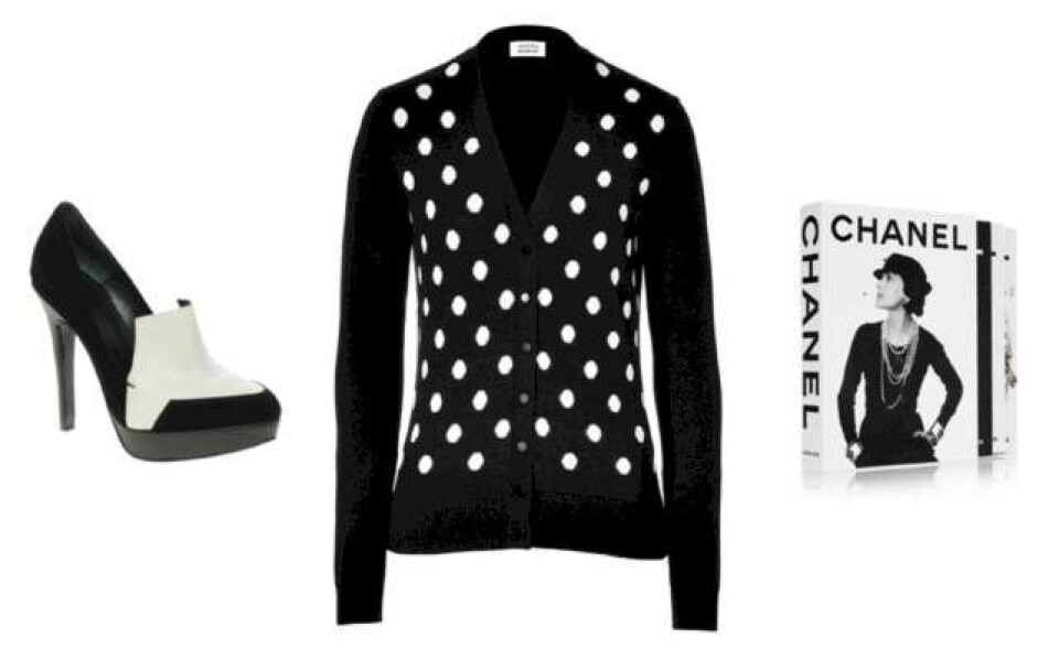 Mode tendens Sort hvidt