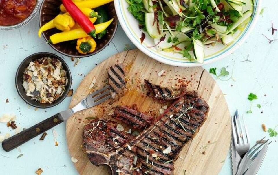T-bonesteak med tomatchutney