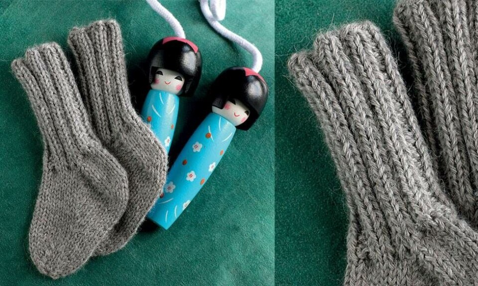 Lune hjemmestrikkede sokker til de allermindste fra Hendes Verden