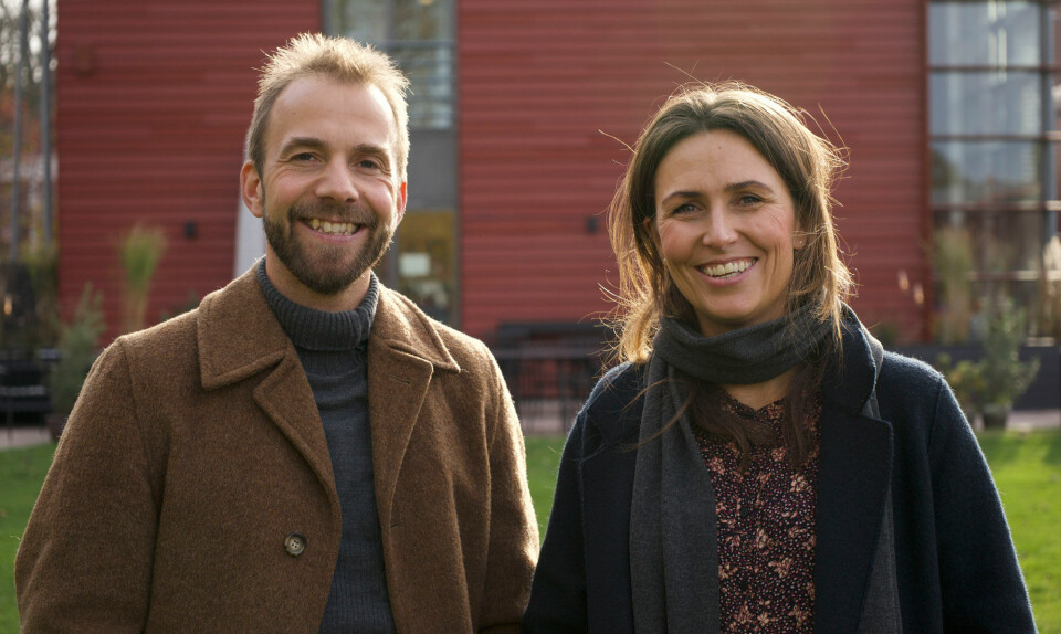 Designer Søren Vester og ejendomsmægler Line Franck.