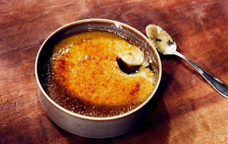Opskrift på crème brulee med lakrids