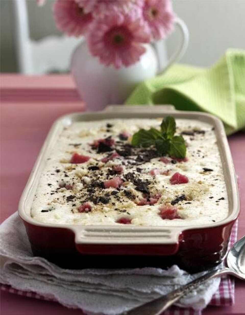 Tiramisu med rabarber