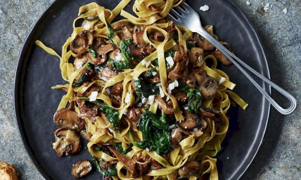 Pasta med spinat