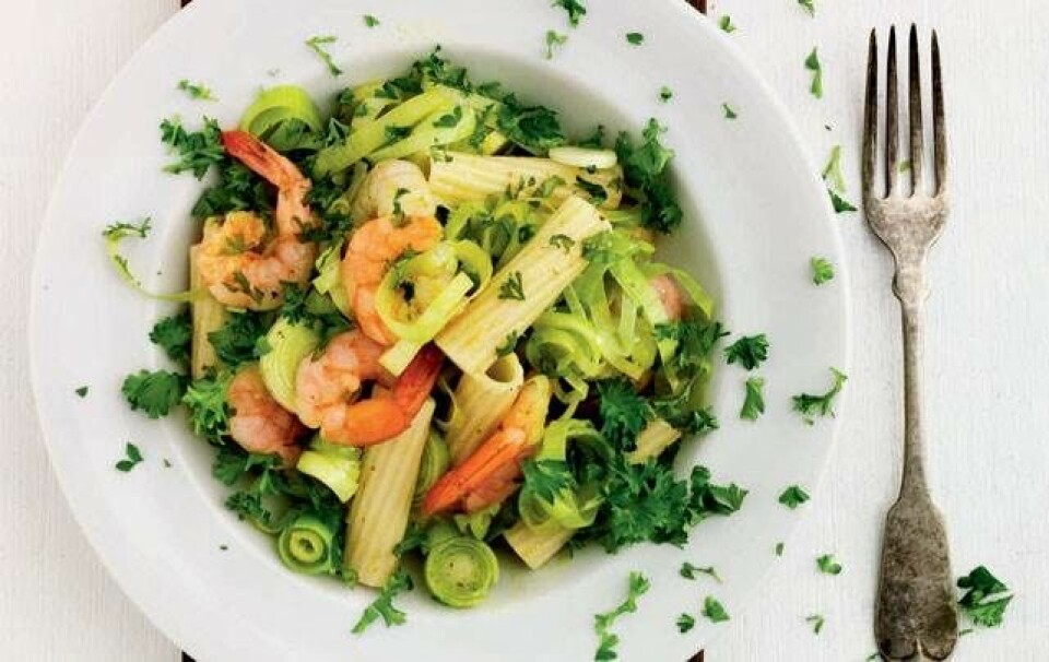 pastaret med rejer