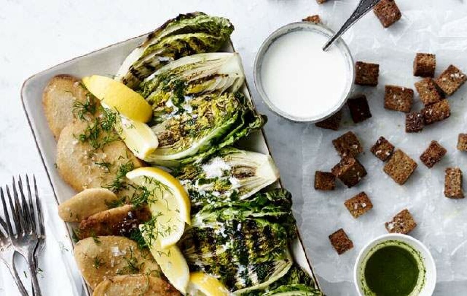 Lun salat med torskerogn