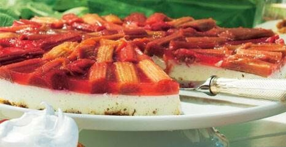 Cheesecake med rabarber