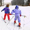 Sjov leg på ski