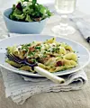 Penne med ostesauce og sprødstegt bacon