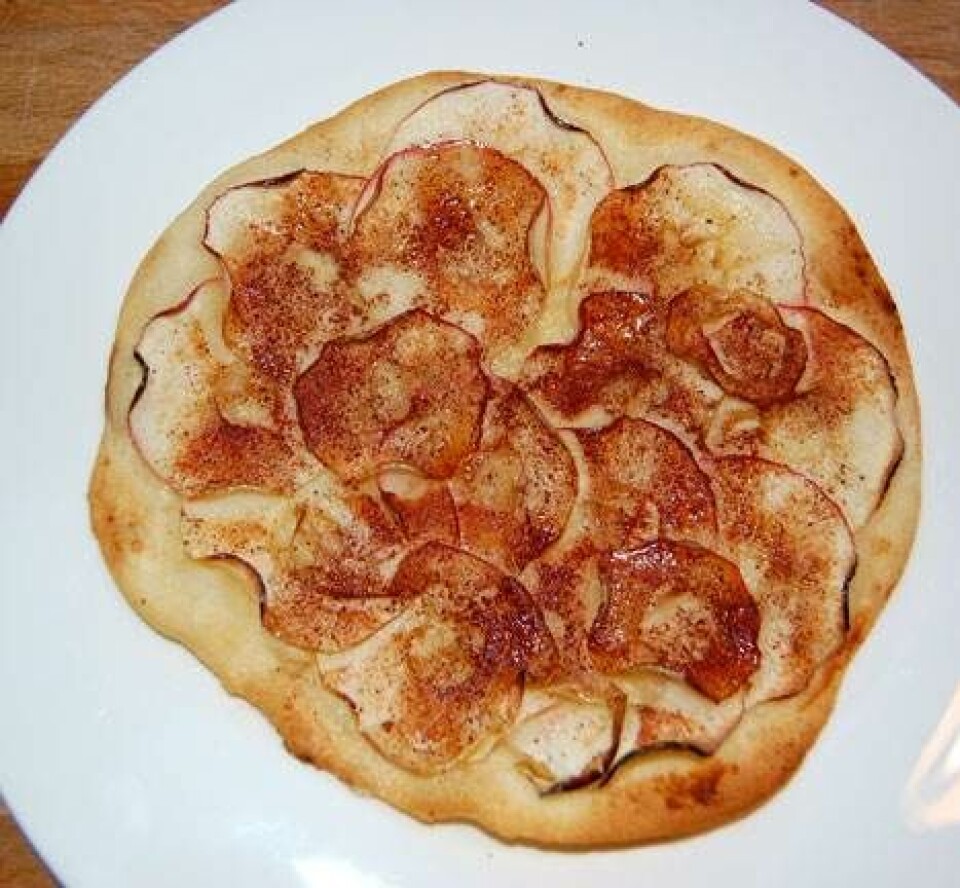 Æblepizza fra Hjemmet