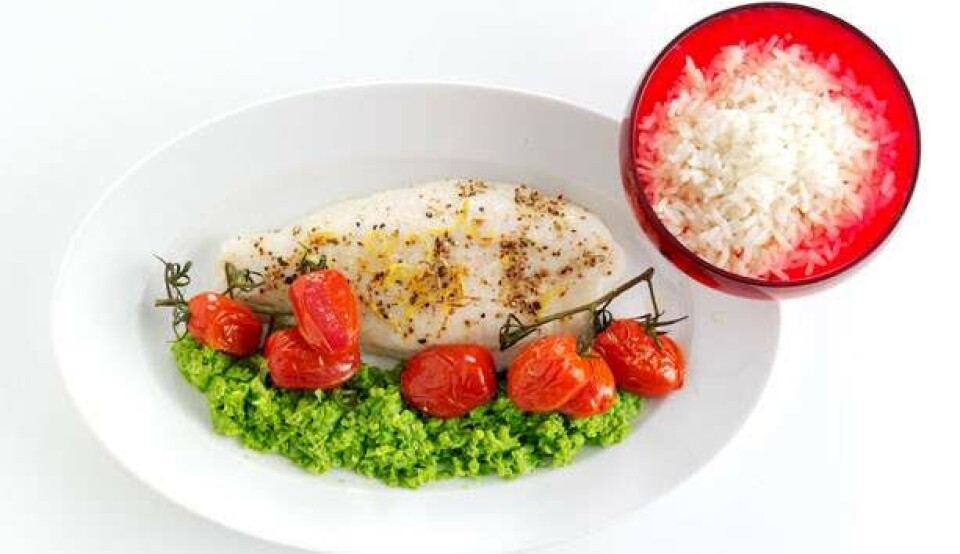 Opskrift på bagt hellefisk