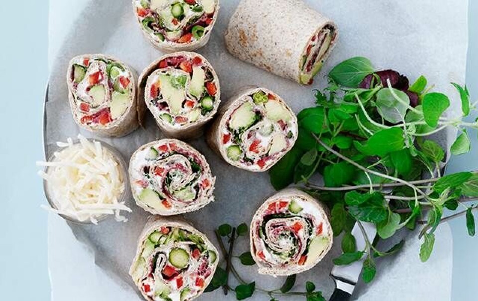 Wraps med grønne lækkerier