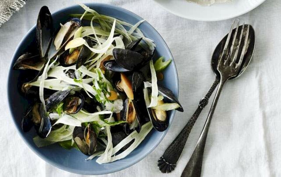 Moules frites med søde kartofler