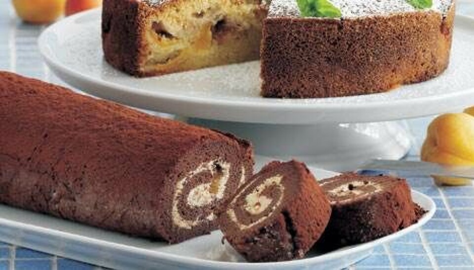 Luksus chokoladeroulade med moccacreme