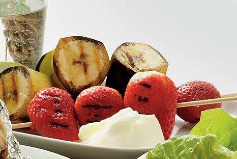 Grillede frugter