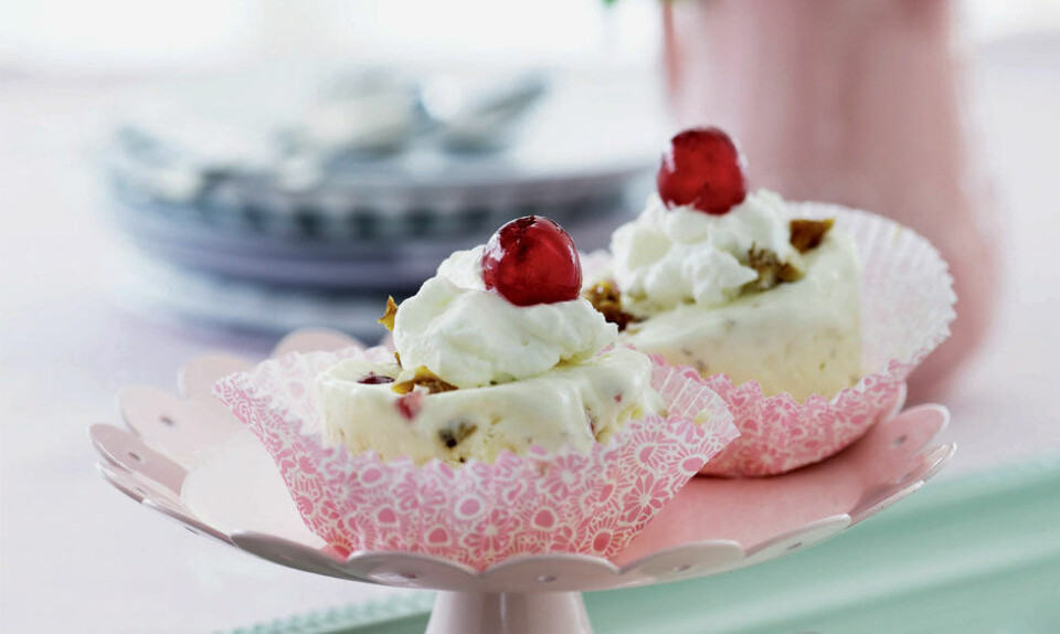 Cupcakeis med hjemmelavet nougat
