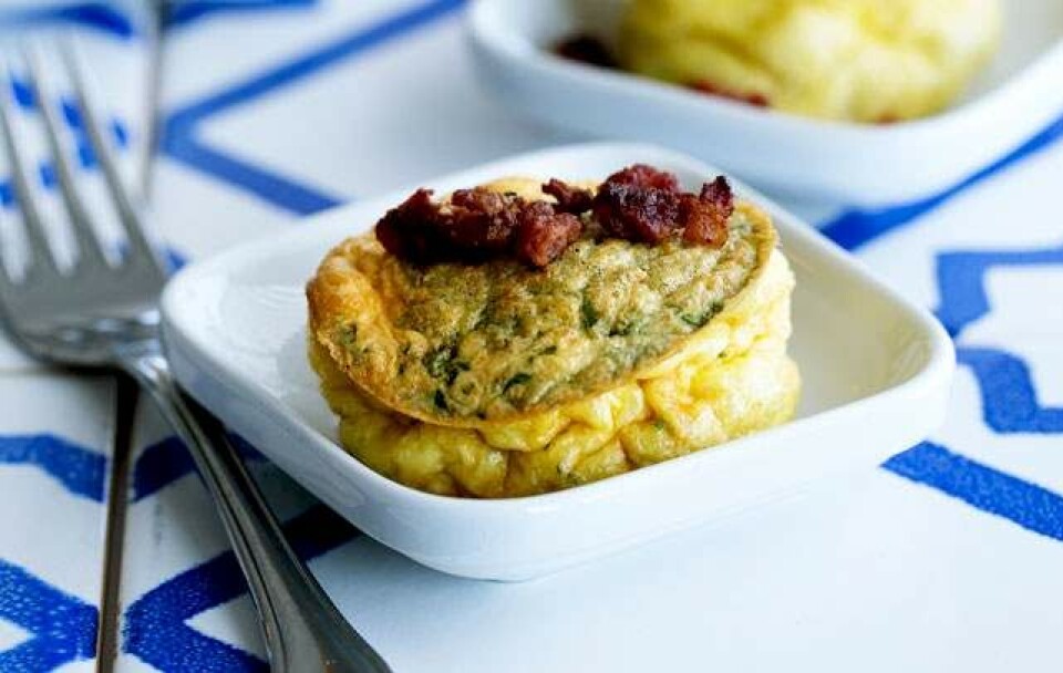 Billede 1 - Opskrift på bacon soufflé