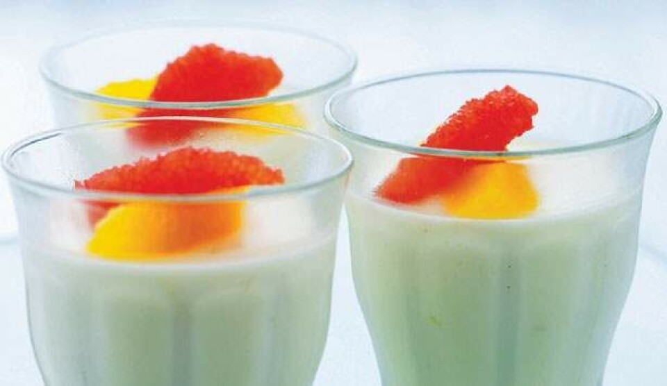 Panna cotta opskrift med citrus yoghurt