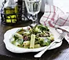 Pasta med asparges og sprød parmaskinke