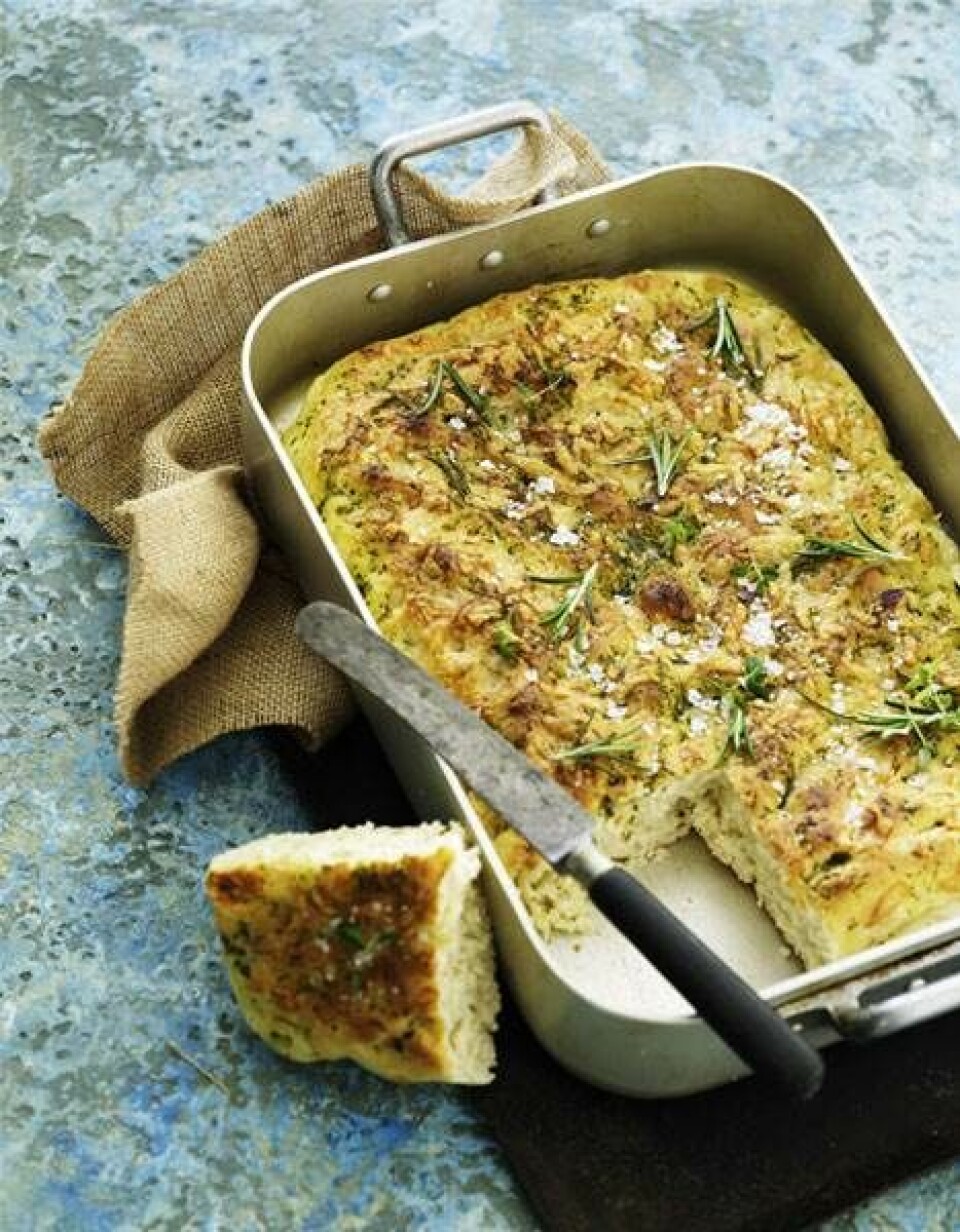 Focaccia med krydderurter