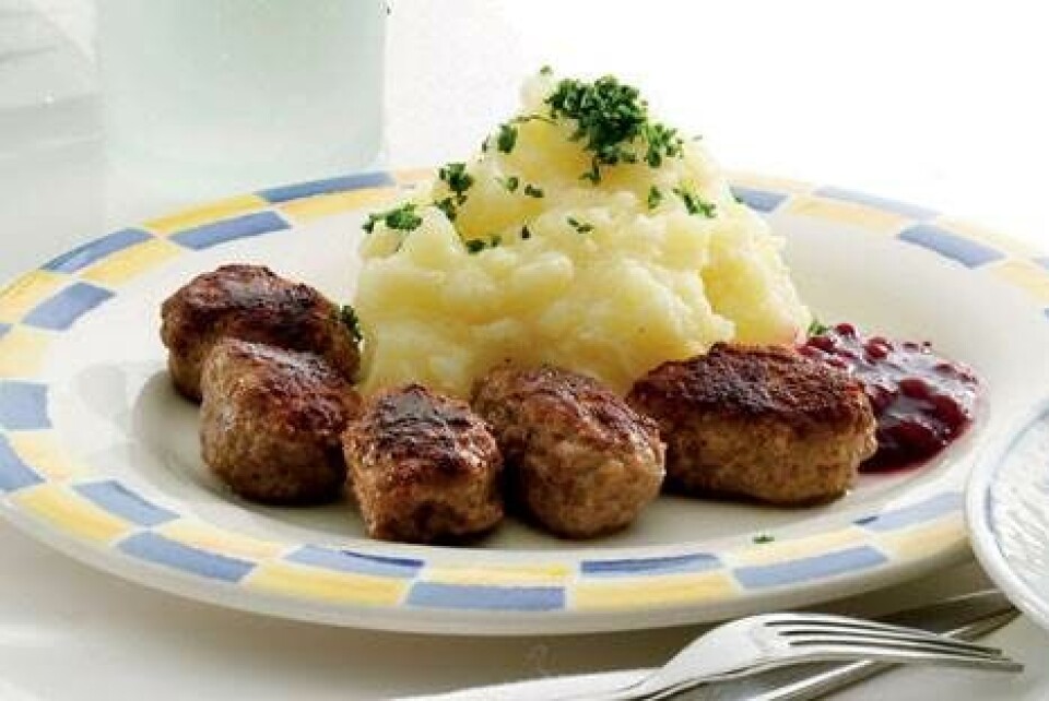 Svenske kjöttbullar med mos