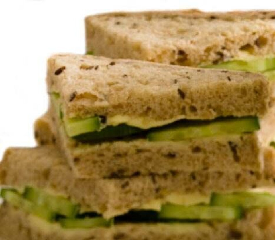 Agurkesandwich med sennepssmør