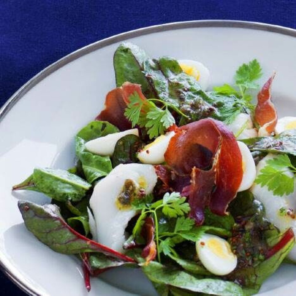 Salat med ovnbagt torsk