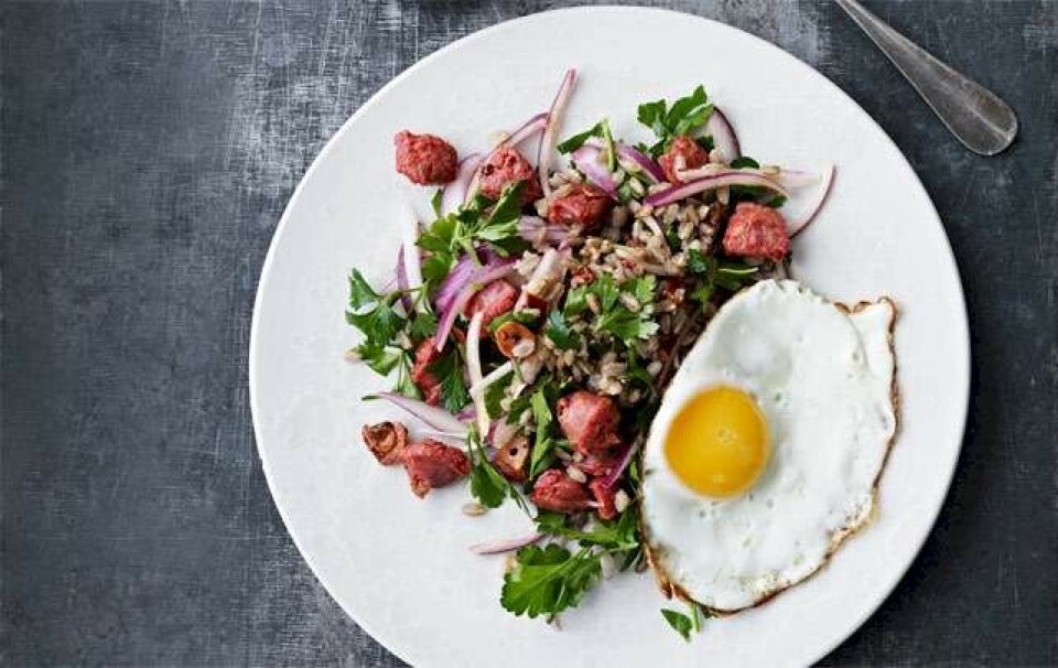 Rugsalat med chorizo