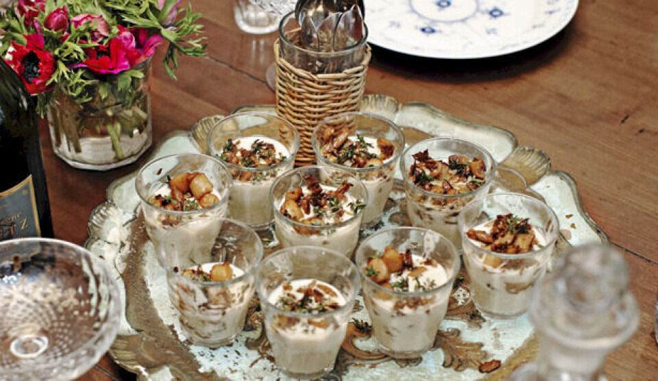 Opskrift på snobrød og kammuslingesuppe