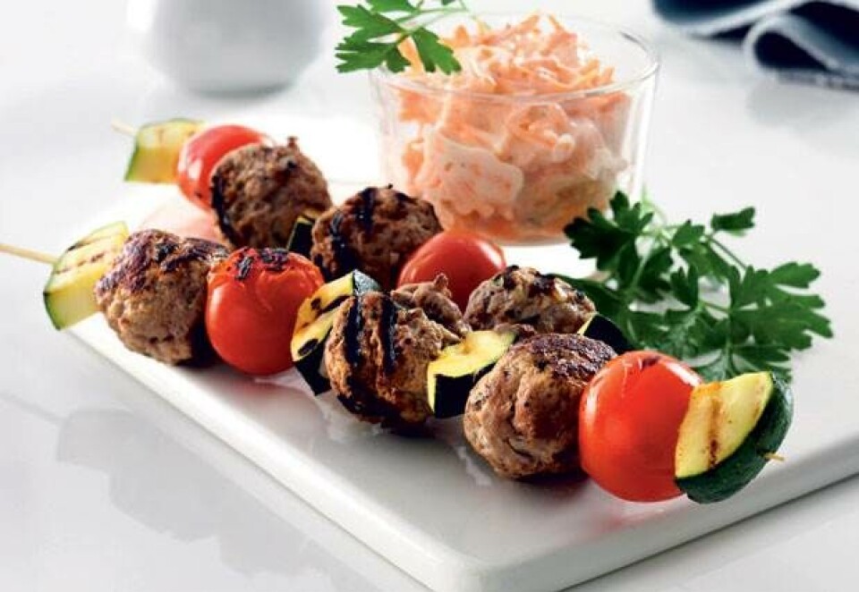 Kalvekebab med gulerodstzatziki