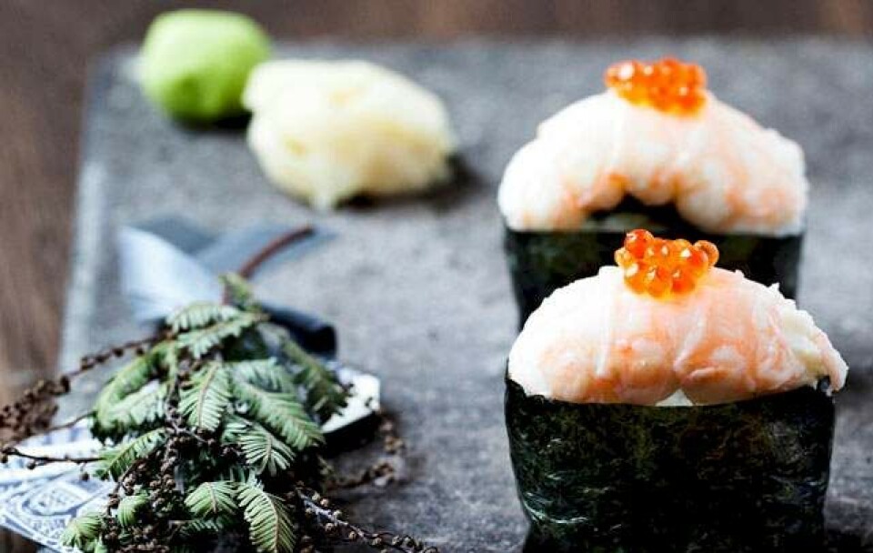 Sushi opskrift: Gunkan-maki med jomfruhummer
