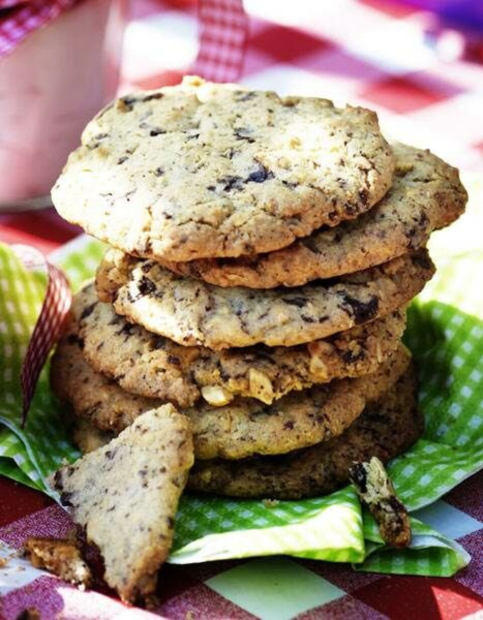 Store chokoladecookies