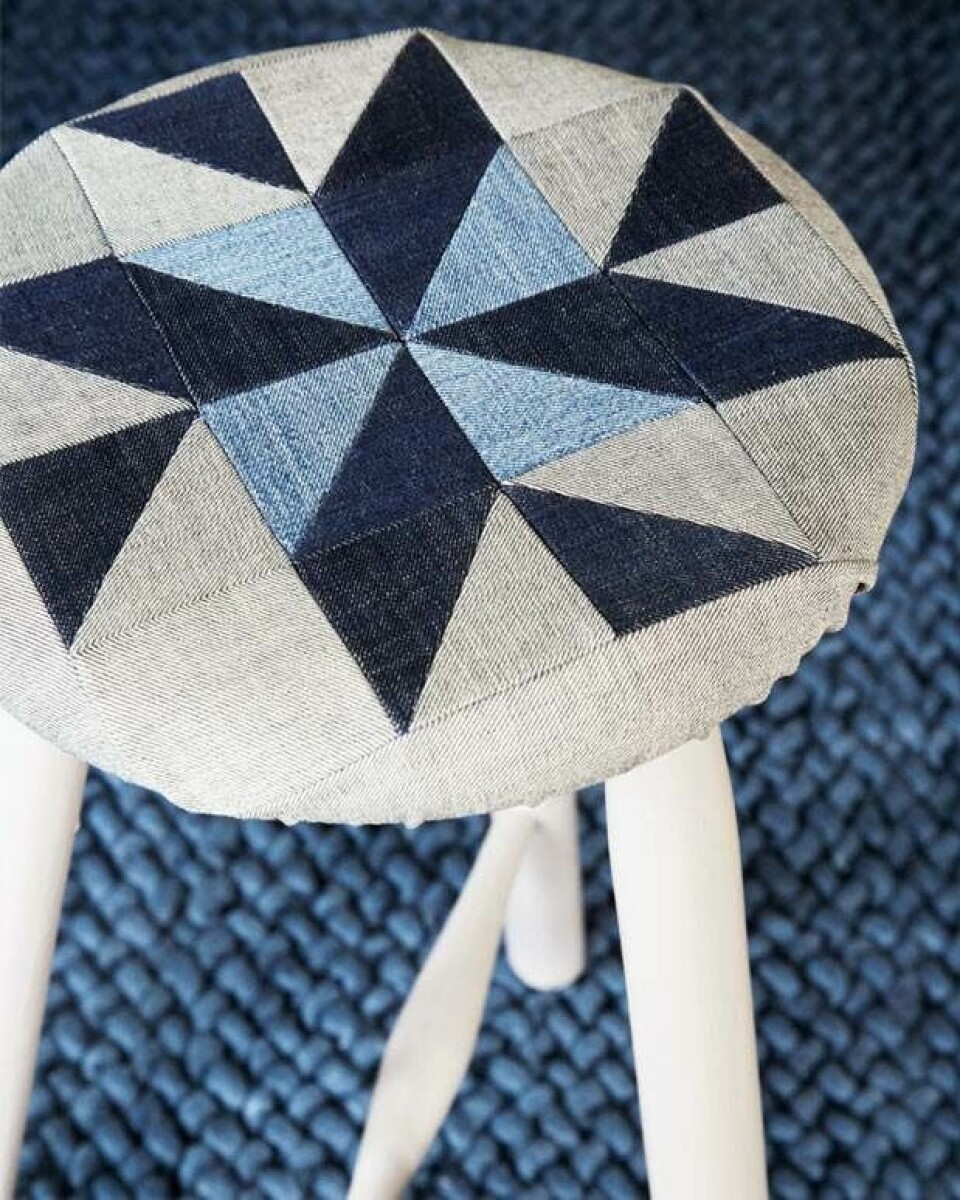 Patchwork: Betræk til skammel fra Hendes Verden