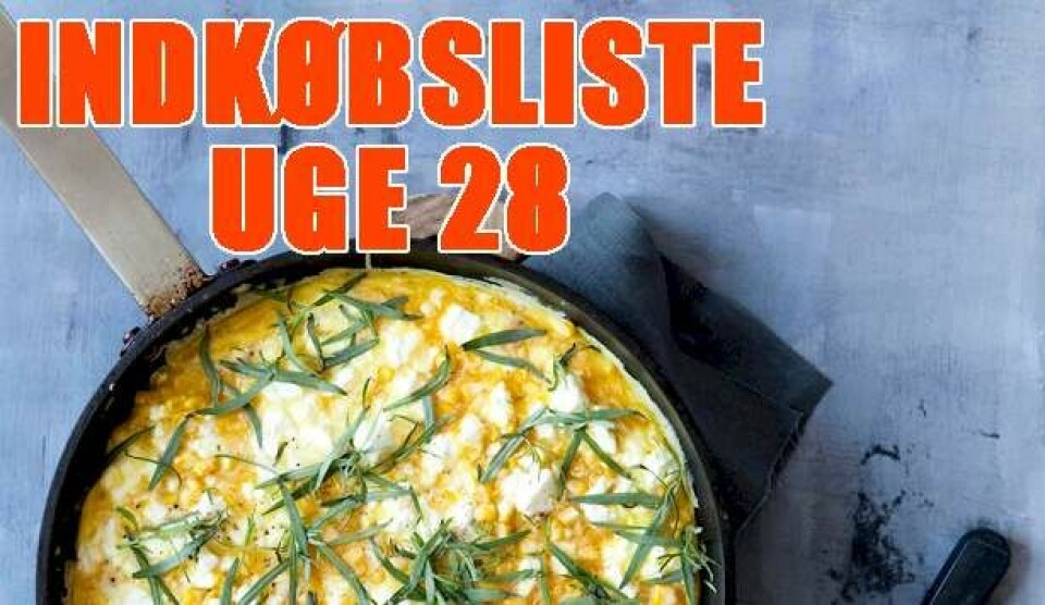 Ugemenu: Se indkøbsliste til uge 28