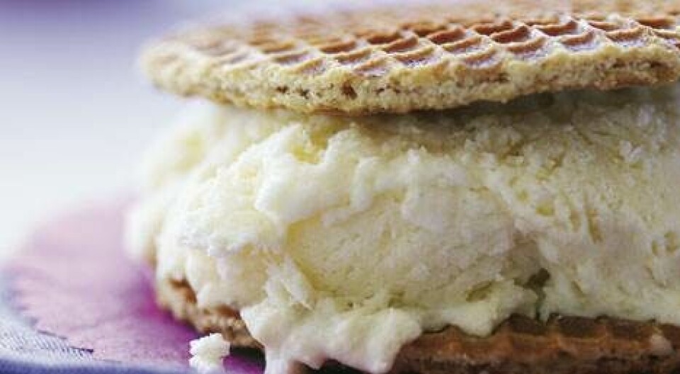 Mango-is og mynteshake med vanilje