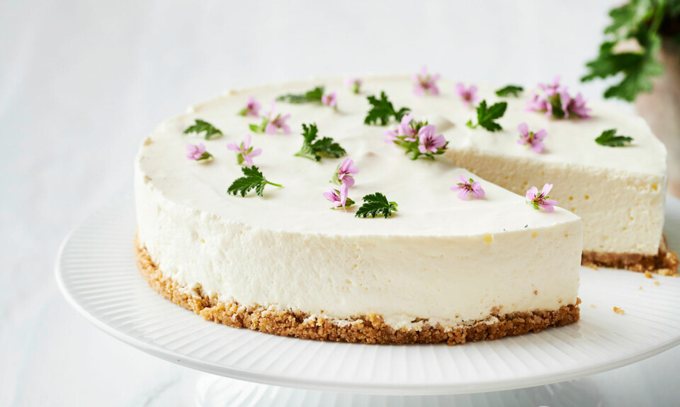 Smuk cheesecake med citron & rosengeranium