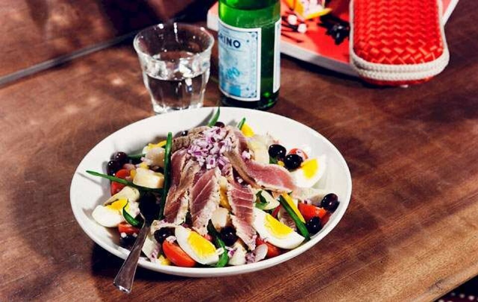 Opskrift på salade nicoise med frisk tun