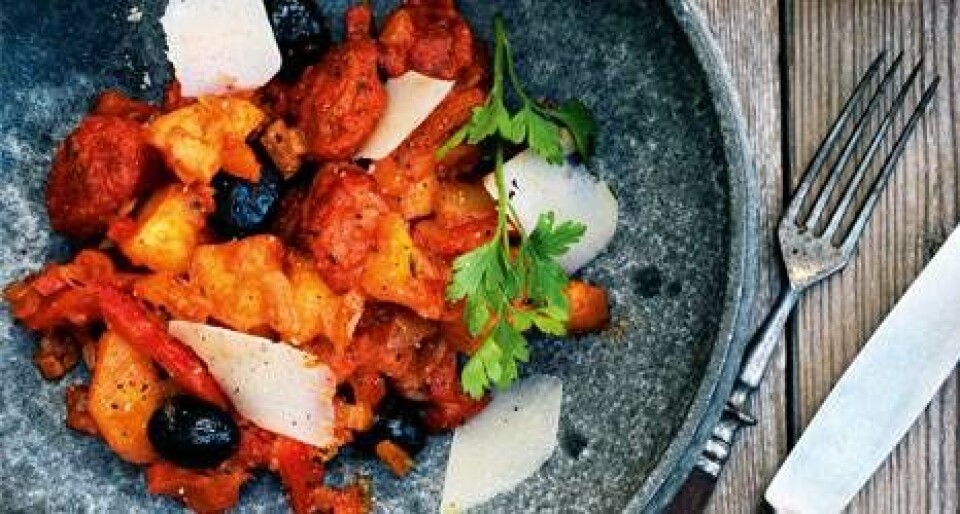 Pølseret med chorizo og rødder