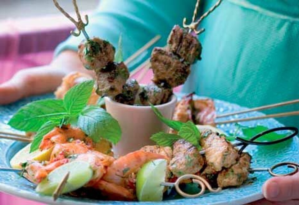 Grillede fiskespid