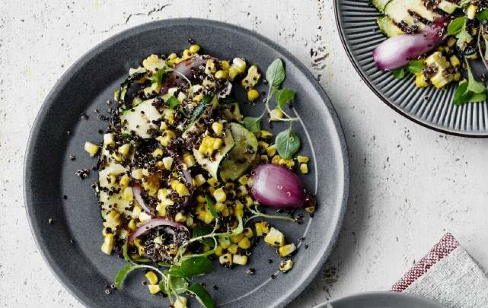Quinoasalat med grillede majs