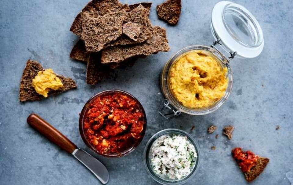 3 slags ”spreads” til sprødt brød