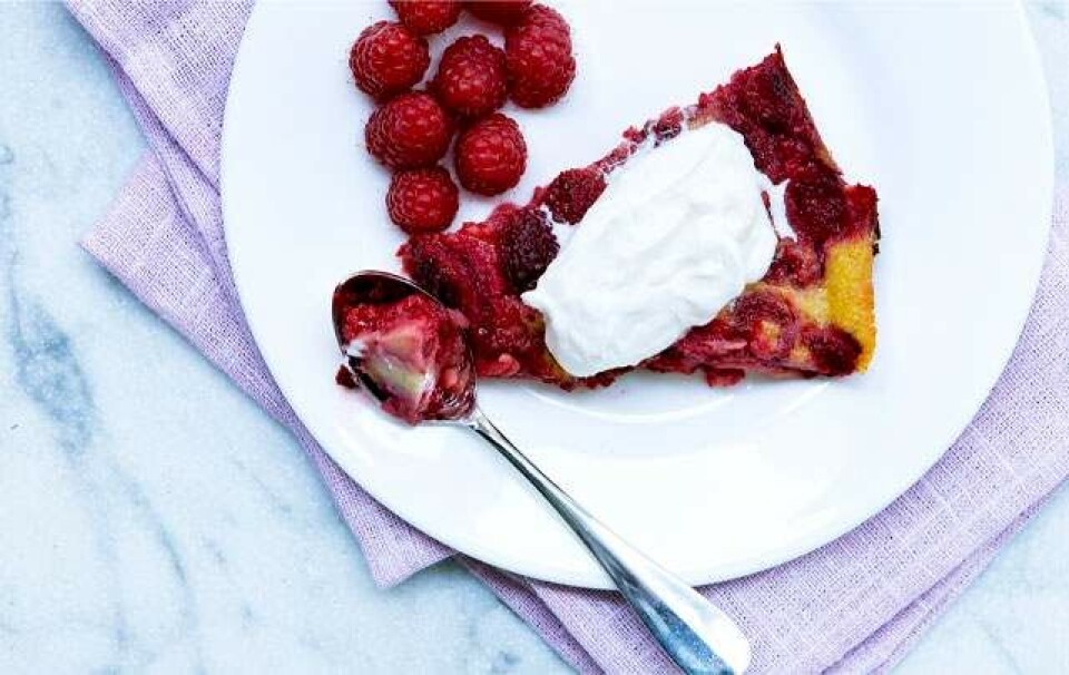 Opskrift på clafoutis med hindbær