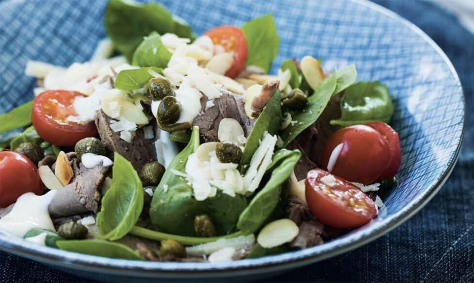 Opskrift på salat med roastbeef