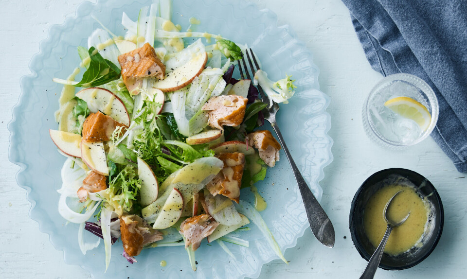 Salat med laks og fennikel