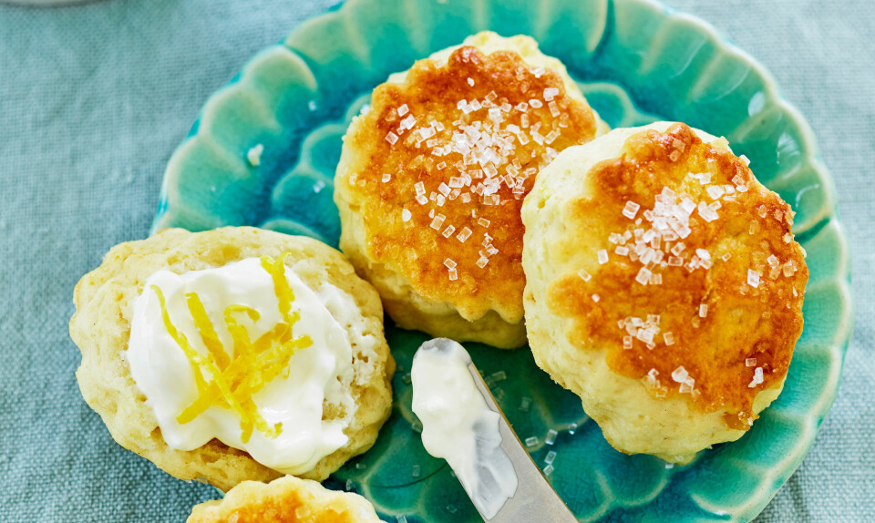 Scones med citron og ingefær - opskrift