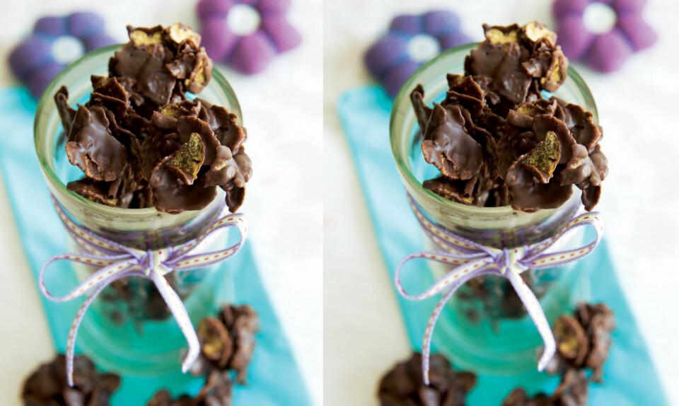 Opskrift chokotoppe med cornflakes